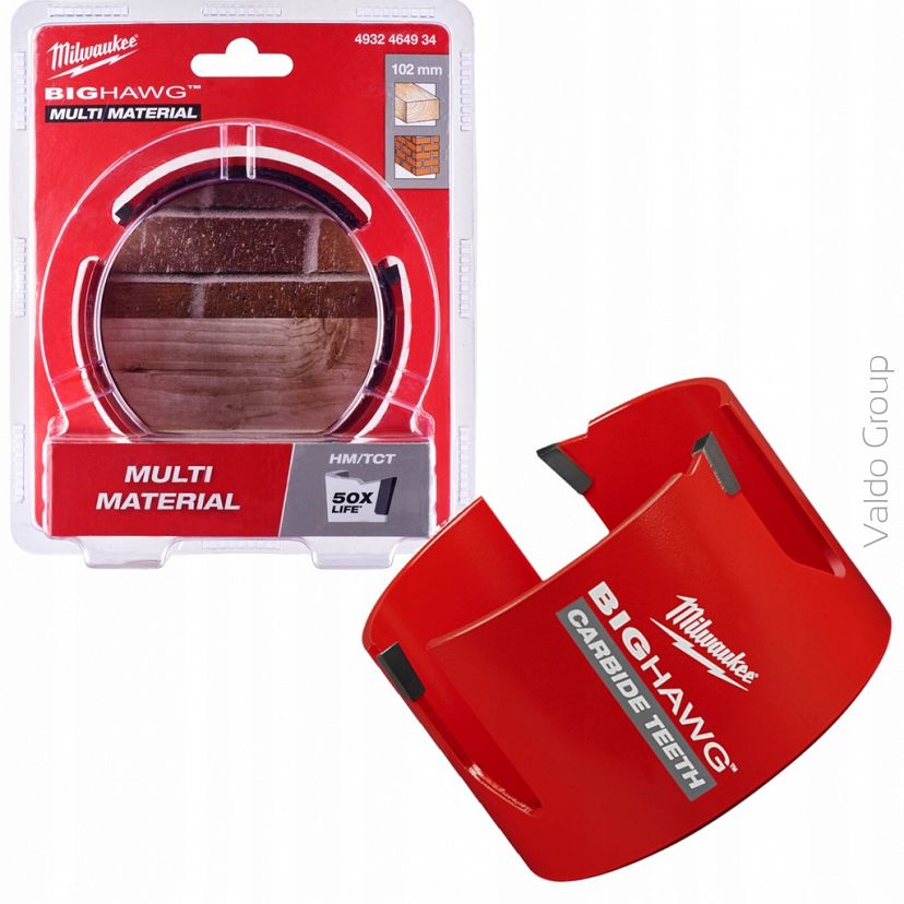 MILWAUKEE OTWORNICA BIG HAWG MULTI MATERIAL 102 mm