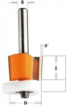 Frezy do wykrawania wgłębień do laminatów na trzpieniu 8 mm I-15,87 907.190.11