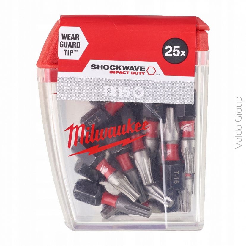 Milwaukee zestaw bitów udarowych SHOCKWAVE TX15x25 - 25 szt.