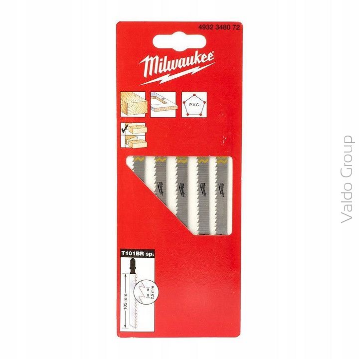 MILWAUKEE BRZESZCZOT DO DREWNA ODWRÓCONY 105MM(5 szt.)