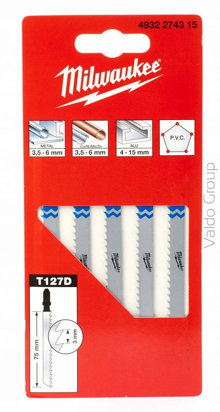 MILWAUKEE Brzeszczoty T do aluminium 75/3mm (5szt.)