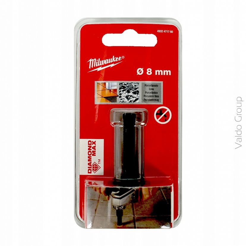 MILWAUKEE WIERTŁO DIAMENTOWE 8mm M14 NA SUCHO