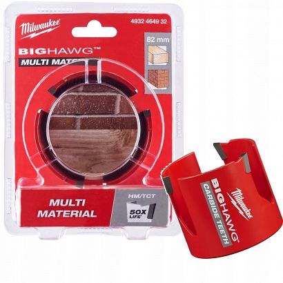 MILWAUKEE OTWORNICA BIG HAWG MULTI MATERIAL 82 mm