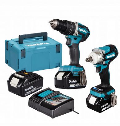 Makita DLX2359TJ1 zestaw Combo DTW300+DHP484+3 Aku 5,0+ładowarka+nasadki