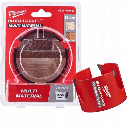 MILWAUKEE OTWORNICA BIG HAWG MULTI MATERIAL 92 mm