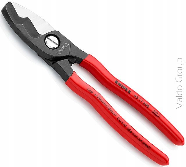 KNIPEX 95 11 200 NOŻYCE DO KABLI PODWÓJNE OSTRZE