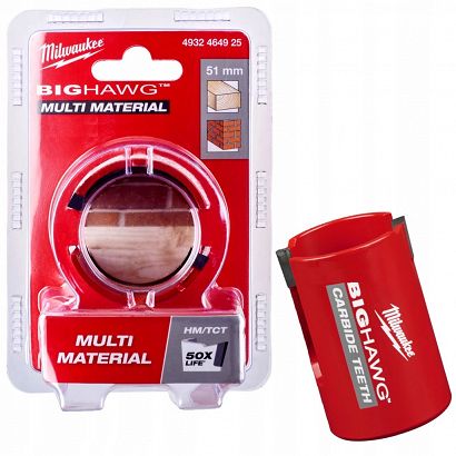 MILWAUKEE OTWORNICA BIG HAWG MULTI MATERIAL 51 mm
