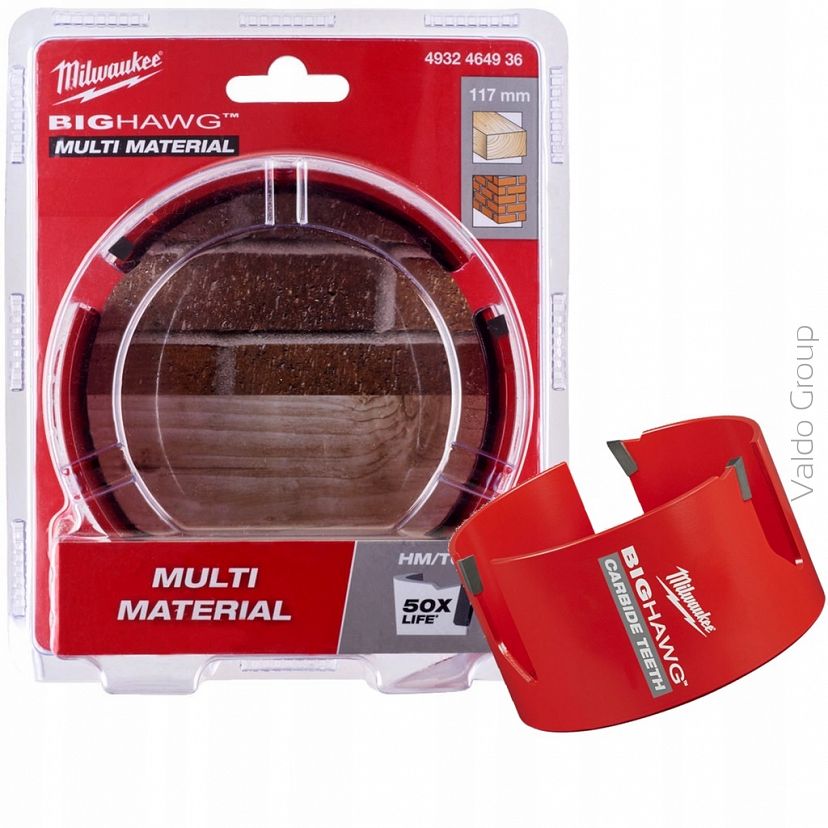 MILWAUKEE OTWORNICA BIG HAWG MULTI MATERIAL 117 mm