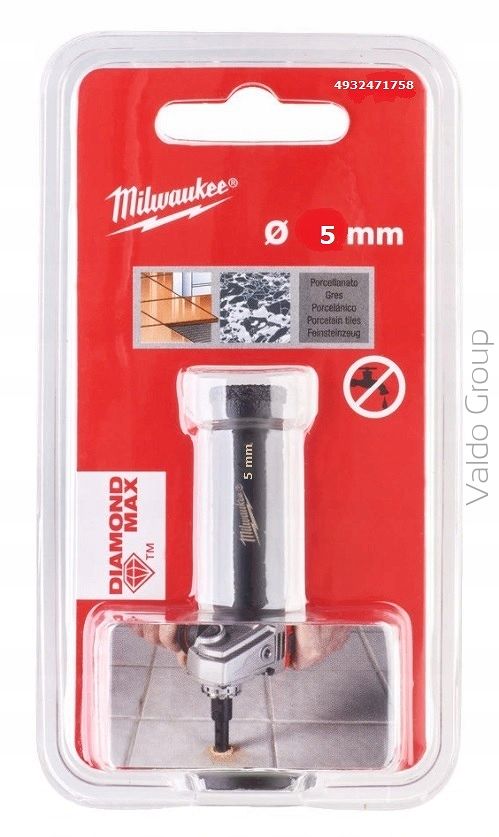 MILWAUKEE WIERTŁO DIAMENTOWE 5mm M14 NA SUCHO