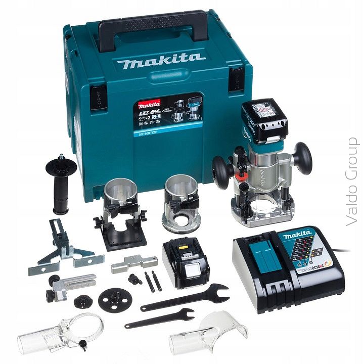 MAKITA DRT50RTJX2 Frezarka górnowrzecionowa aku 18V