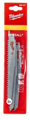 MILWAUKEE BRZESZCZOT DO DREWNA TWORZYWA 150/4,2mm (3 szt.)