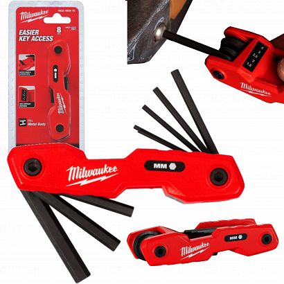 MILWAUKEE KOMPLET IMBUSÓW SKŁADANYCH HEX 8 SZT