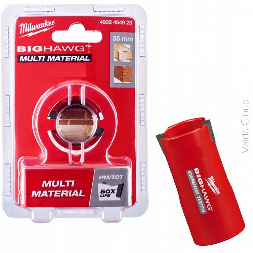 MILWAUKEE OTWORNICA BIG HAWG MULTI MATERIAL 35 mm